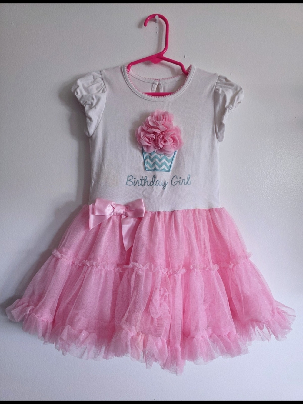 Birthday Girl Pink Tulle Dress for Kids